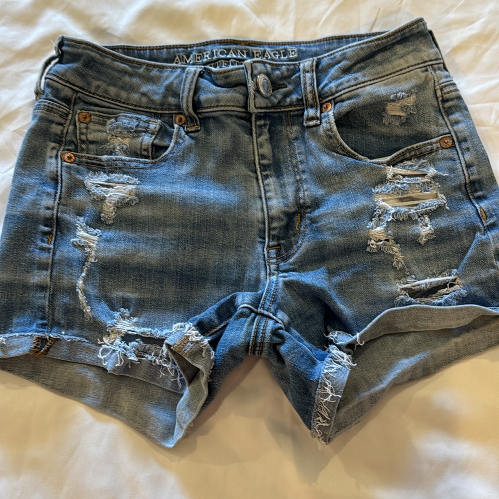 American Eagle Hi-Rise Shortie Shorts Bundle Size 4 - Picture 2 of 13